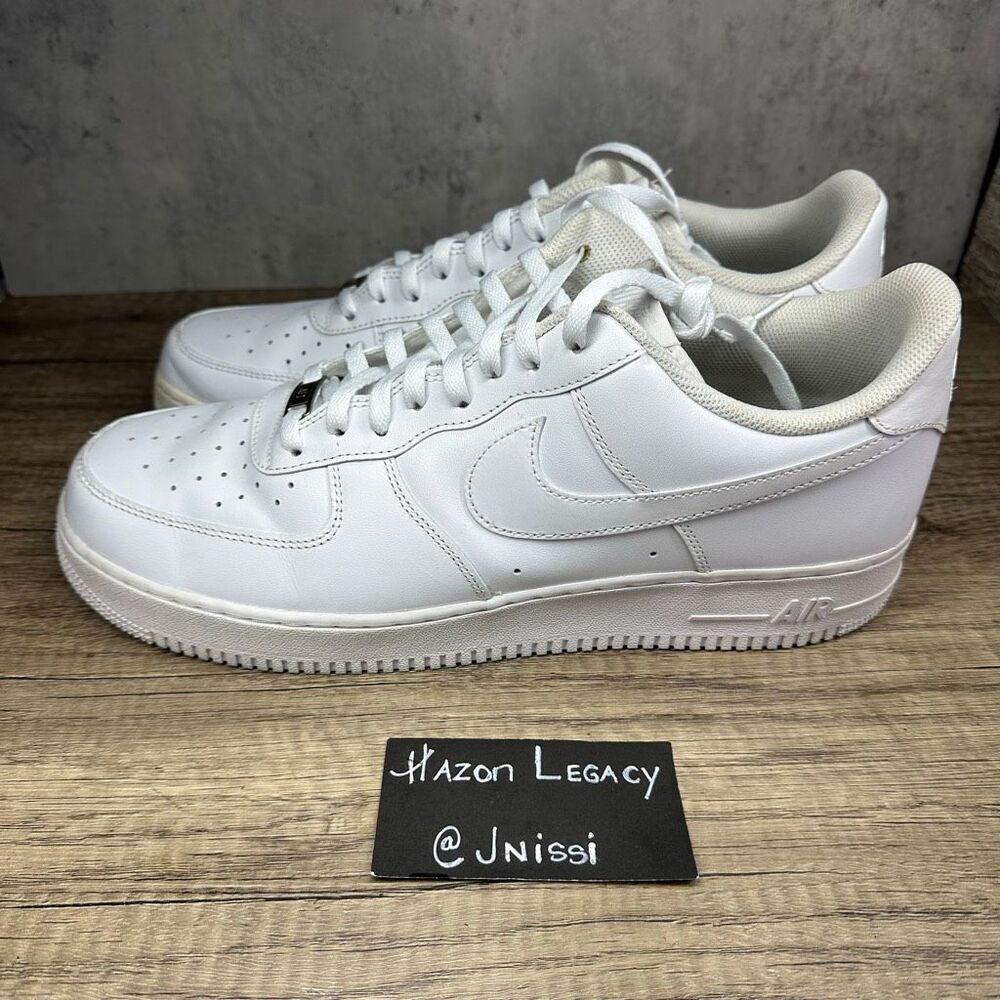 Nike Air Force 1 '07 Low~Mens~White Athletic Lifestyle Shoes Sneakers~Size 14‎